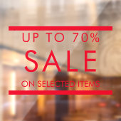 カスタムドアウィンドウの文字編集可能な販売標識 ウィンドウサイン (シート2)