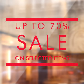 カスタムドアウィンドウの文字編集可能な販売標識 ウィンドウサイン