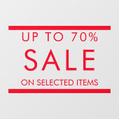 カスタムドアウィンドウの文字編集可能な販売標識 ウィンドウサイン (シート)