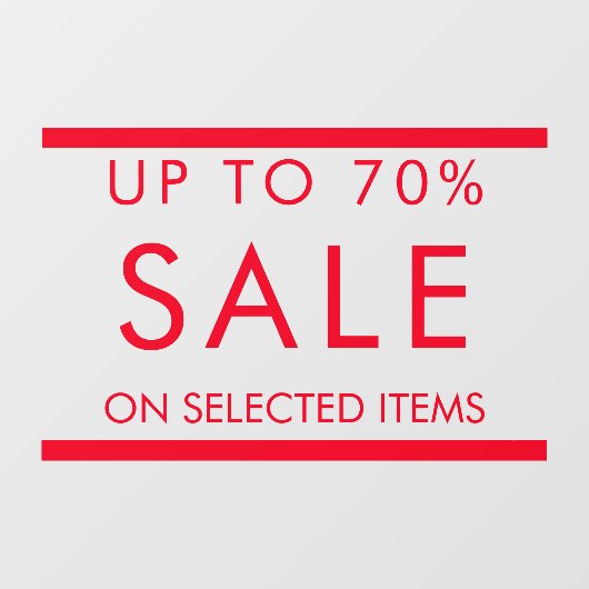 カスタムドアウィンドウの文字編集可能な販売標識 ウィンドウサイン (シート)