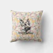 カスタムドイツの羊飼いポートレート抽象芸術パターン クッション (裏面)