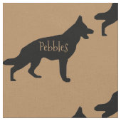 カスタムドイツの羊飼い犬の織物 ファブリック (クローズアップ)