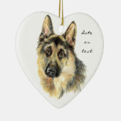 カスタムドイツの羊飼い、犬のペット、動物 セラミックオーナメント (右)