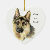 カスタムドイツの羊飼い、犬のペット、動物 セラミックオーナメント (裏面)