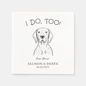 カスタムドイツ短気ポインタードッグ結婚ズ スタンダードカクテルナプキン (正面)