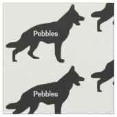 カスタムドイツ羊飼い犬シルエット ファブリック (クローズアップ)
