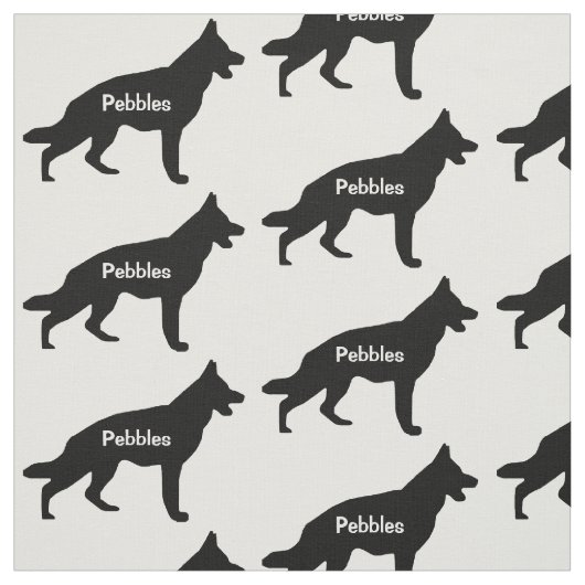 カスタムドイツ羊飼い犬シルエット ファブリック (見本)