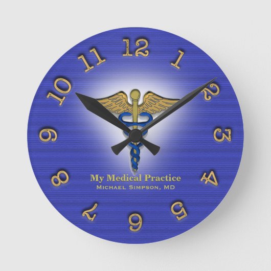 カスタムドクタークリニック時計 ラウンド壁時計 (正面)