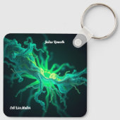 カスタムドクターナース生物学的細胞科学アート キーホルダー (裏面)