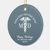 カスタムドクターメディカルパーソナライズされたクリスマス セラミックオーナメント (左)
