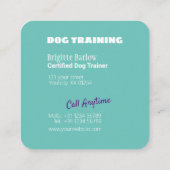 カスタムドググラフィティスタイル背景 スクエア名刺 (裏面)