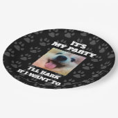 カスタムドッグおもしろいフォトバースデーパーティー紙プレート ペーパープレート (アングル)