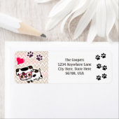 カスタムドッグアート差出人住所ラベル ラベル (インサイチュ)