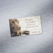 カスタムドッグウォーカー、ペット着座営業サービス マグネット名刺 (インサイチュ)