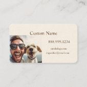 カスタムドッグウォーカー、ペット着座営業サービス 名刺 (正面)