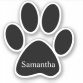 カスタムドッグキャットポーペットパーソナライズされた シール (正面)