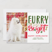 カスタムドッグクリスマスフォトパーソナライズされた写真 シーズンカード (正面)