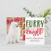 カスタムドッグクリスマスフォトパーソナライズされた写真 シーズンカード (スタンド正面)