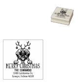 カスタムドッグクリスマス差出人住所 ラバースタンプ (押印)