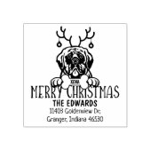 カスタムドッグクリスマス差出人住所 ラバースタンプ (インプリント)