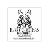 カスタムドッグクリスマス差出人住所 ラバースタンプ (インプリント)