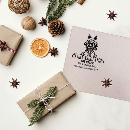 カスタムドッグクリスマス差出人住所 ラバースタンプ