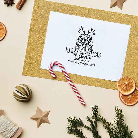 カスタムドッグクリスマス差出人住所 ラバースタンプ