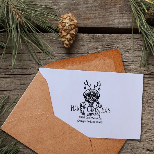 カスタムドッグクリスマス差出人住所 ラバースタンプ