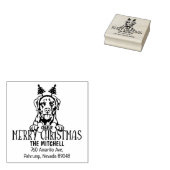 カスタムドッグクリスマス差出人住所 ラバースタンプ (押印)