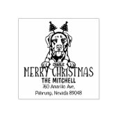 カスタムドッグクリスマス差出人住所 ラバースタンプ (インプリント)