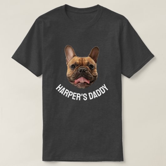 カスタムドッグダディドッグ顔名犬ラバーオーナー Tシャツ (デザイン正面)