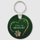 カスタムドッグパパチベットテリア キーホルダー (裏面)