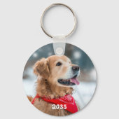 カスタムドッグパーソナライズされたペット名 キーホルダー (裏面)
