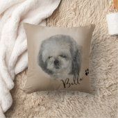 カスタムドッグフォトイメージパーソナライズされた装飾用クッション クッション (ブランケット)