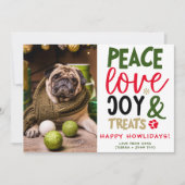 カスタムドッグフォトクリスマス写真パーソナライズされた シーズンカード (正面)