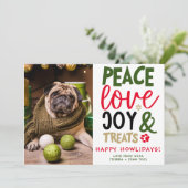 カスタムドッグフォトクリスマス写真パーソナライズされた シーズンカード (スタンド正面)