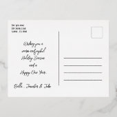 カスタムドッグフォトフォイルホリデーポストカード 箔シーズンポストカード (裏面)