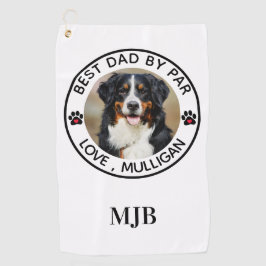 カスタムドッグフォトペット最高のパパバイパーモノグラム ゴルフタオル