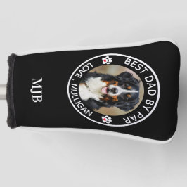 カスタムドッグフォトペット最高のパパバイパーモノグラム ゴルフヘッドカバー