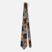 カスタムドッグフォトボクサーパピーグレー ネクタイ (正面)