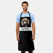 カスタムドッグフォトレディースキッチン エプロン (着用した状態)