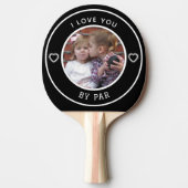 カスタムドッグフォト最高のパパバイパー白黒 卓球ラケット (正面)