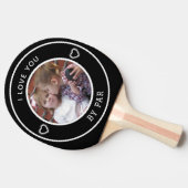 カスタムドッグフォト最高のパパバイパー白黒 卓球ラケット (横)