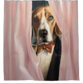 カスタムドッグペットペエカボー シャワーカーテン (正面)