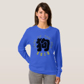 カスタムドッグ中国のイデオグラム年〔占星術の〕十二宮図女性LS Tシャツ (正面フル)