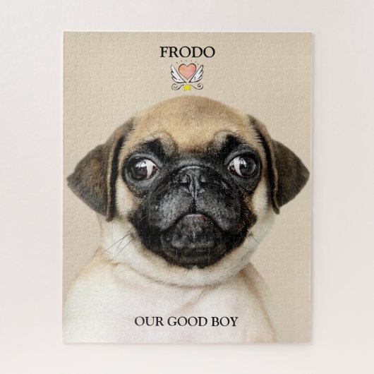 カスタムドッグ写真クリスマス私たちの良い少年 ジグソーパズル (縦)