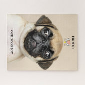 カスタムドッグ写真クリスマス私たちの良い少年 ジグソーパズル (横)