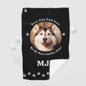 カスタムドッグ写真最高のパパレおもしろいーファー ゴルフタオル (インサイチュ)