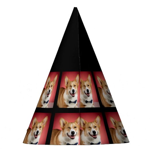 カスタムドッグ写真1st誕生日パーティーパーティー帽子 パーティーハット (裏面)