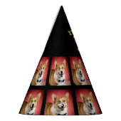 カスタムドッグ写真1st誕生日パーティーパーティー帽子 パーティーハット (左)